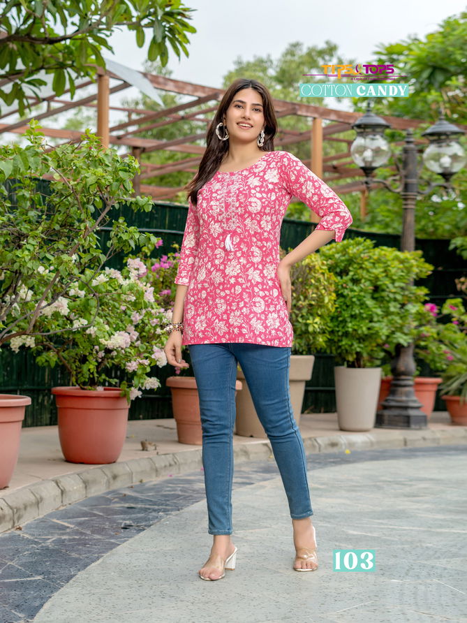 Cotton Candy Vol 4 By Tips And Tops Printed Short Ladies Tops Wholesale Online
